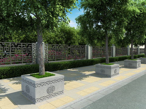 New Chinese-style Enclosing Wall Sidewalk