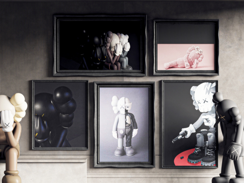 modern kaws decorative painting