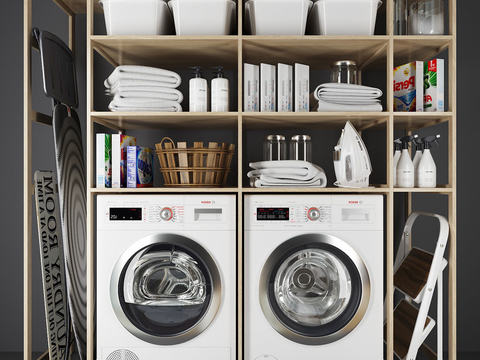 Modern Washing Machine Bathroom Rack