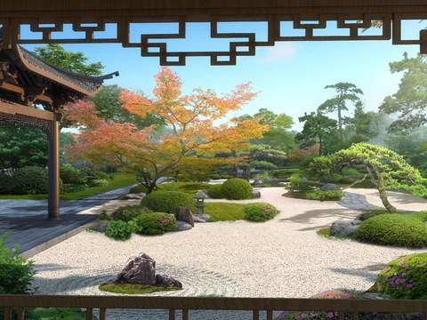 New Chinese Garden Landscape psd