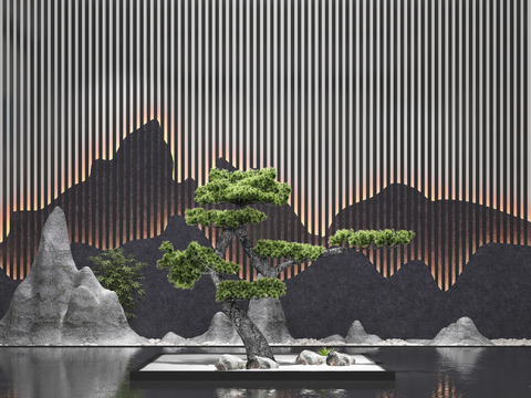 New Chinese landscape gardening sketch