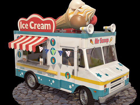 Ice Cream Truck Food Diner