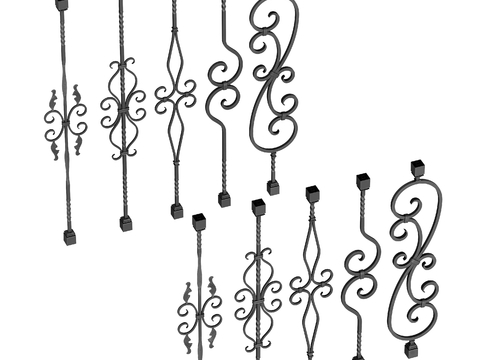 European-style iron railings