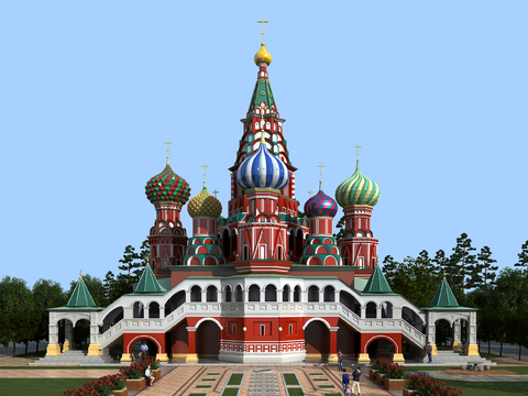 European-style Russian St. Vasili Cathedral