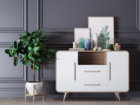 Nordic Solid Wood Sideboard