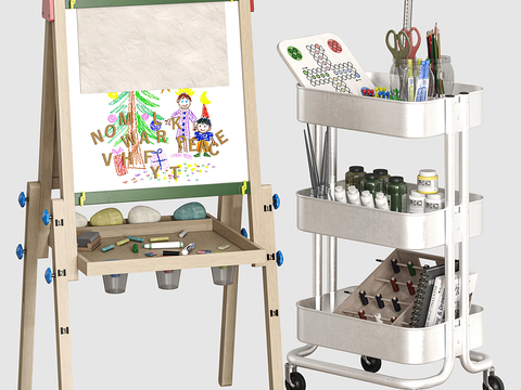 Children's drawing board painting tool rack