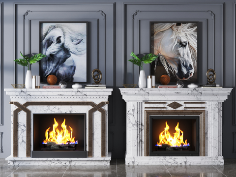 Jane European Style Marble Fireplace