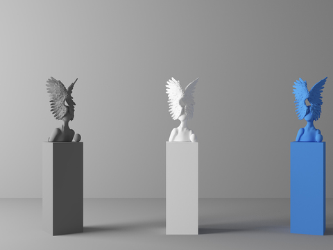 Modern Wings Figure Sculpture