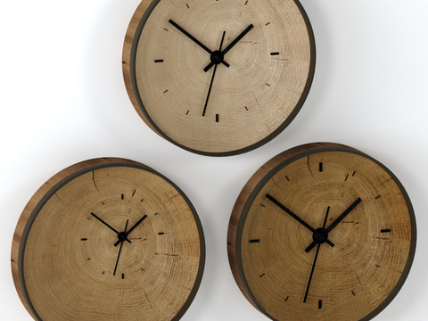 Nordic Simple Solid Wood Wall Clock Free