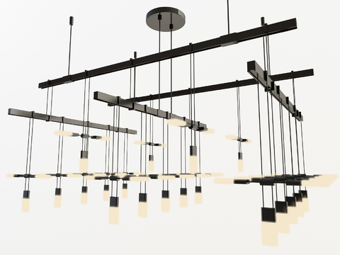 Modern office multi-head chandelier free