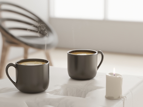 Sirecom coffee cup candle desktop ornaments