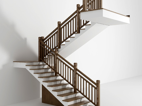 Chinese solid wood staircase