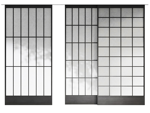 Japanese style simple solid wood sliding door free