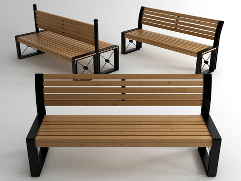 Modern Outdoor Park Bench