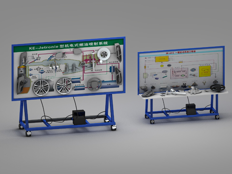 Fuel injection teaching board for industrial parts