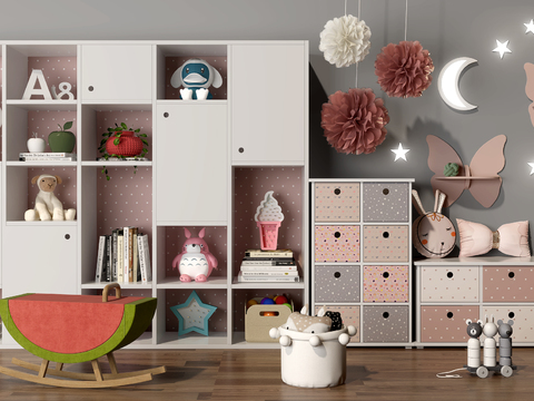 Modern Children's Toy Storage Cabinet Decorative Cabinet