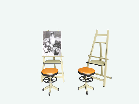 Paintboard easel stool