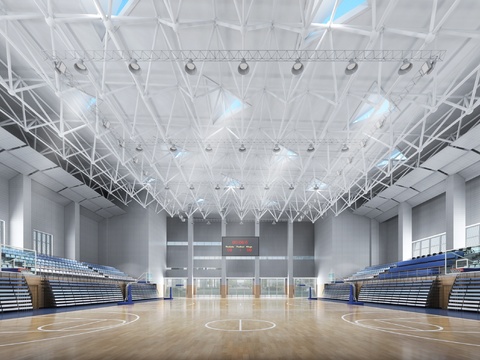 modern gymnasium basketball hall