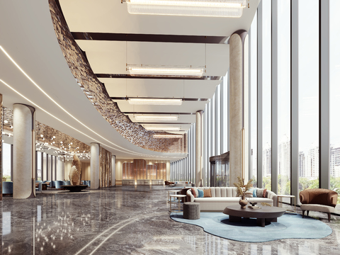 Affordable Luxury Style Hotel Lobby