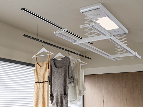 Electric drying rack telescopic hanger