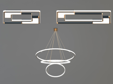 Modern geometric ceiling lamp chandelier