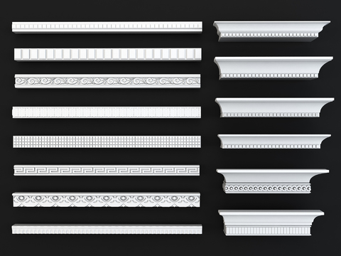 European style gypsum line lintel component combination