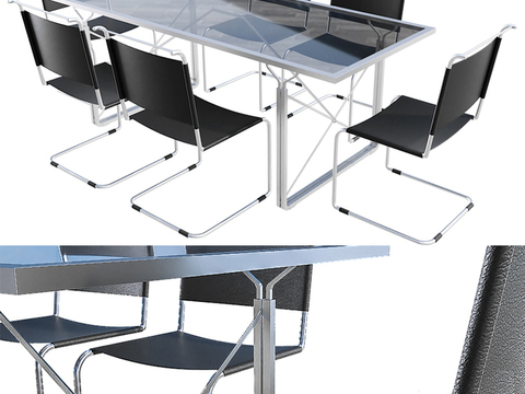 Modern Minimalist Metal Glass Conference Table Free