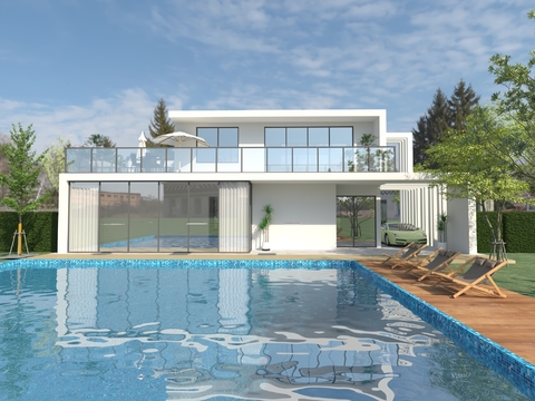 Modern Pool Villa Free