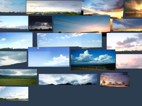 modern sky white clouds lawn psd