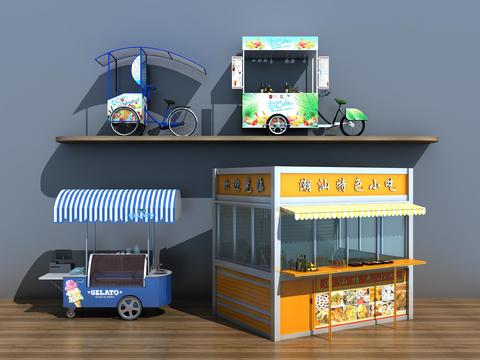 Modern Snacks Fast Food Truck Sales Booth