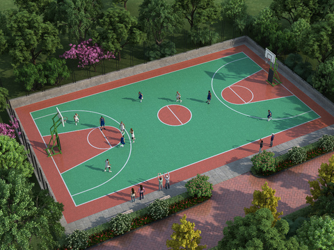 modern basketball court sports ground