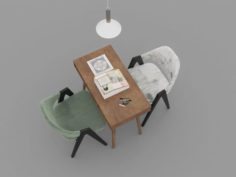 Nordic simple solid wood fabric beauty table for free