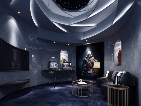 modern video room game room