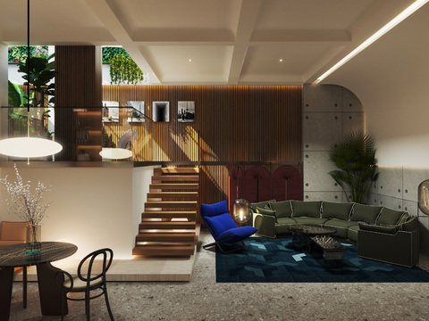 Modern Villa Garden Basement Leisure Area