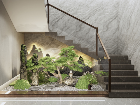 Neo-Chinese Style Staircase Landscape