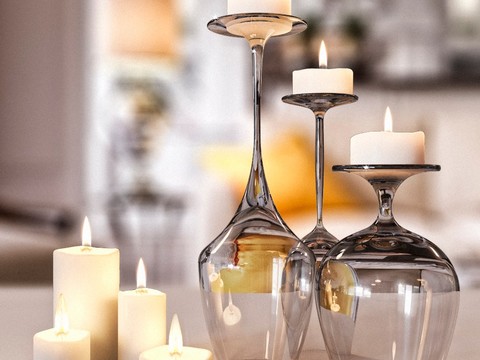 Nordic Glassware Candle Holder Ornaments