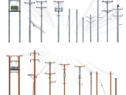 Modern electric pole power facilities