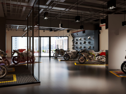 Industrial wind motorcycle store