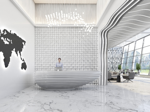 Modern Office Building Lobby