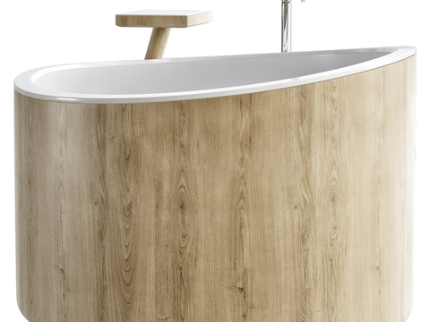 Nordic wooden barrel bathtub