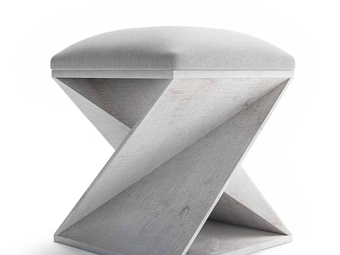 Modern minimalist solid wood fabric stool free