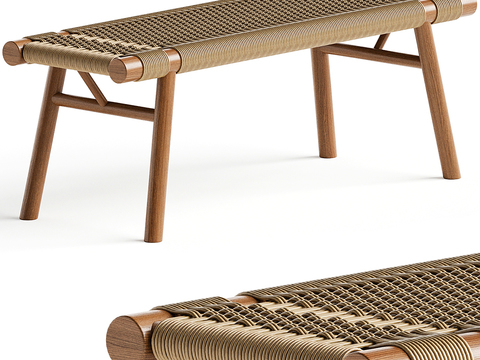 Cassina Stool Rattan Stool Bench