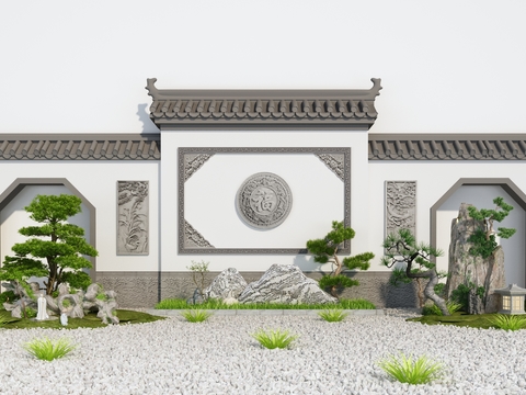 Neo-Chinese Style landscape wall landscape sketch