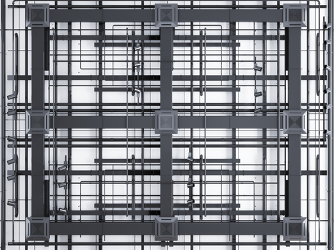 Industrial air ventilation line trunking line pipe ceiling track light combination