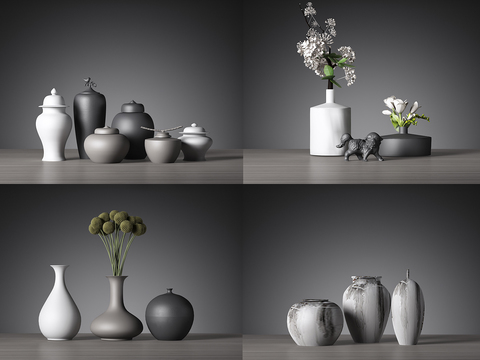 New Chinese Ceramic Vase Combination