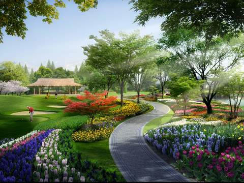 modern park landscape psd