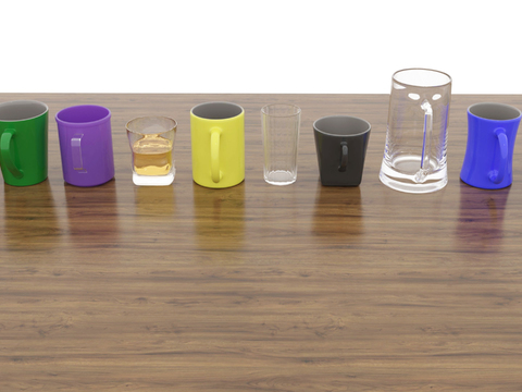 Modern glass cup tea set