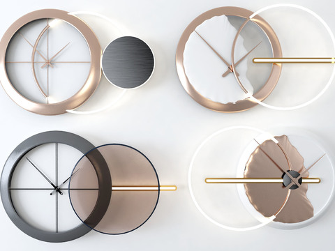 Modern metal clocks