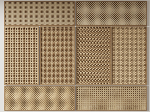 Bamboo woven partition hollow screen