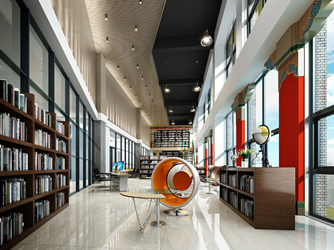 Free reading room of modern library